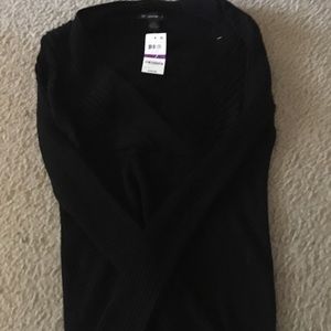 INC International Concepts Ribbed Surplice Sweater